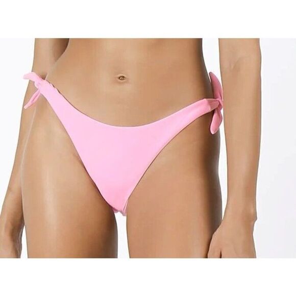 792 NIRVANIC Mexico tide tie bikini bottom Eco Flamingo sz S nwot - Picture 1 of 2